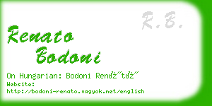 renato bodoni business card